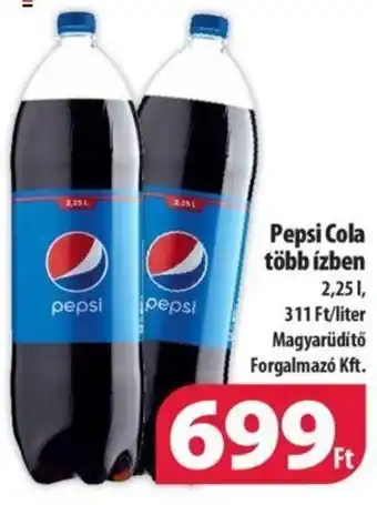 Coop Pepsi Cola több ízben 2,25 l ajánlat