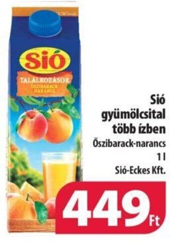 Coop Sió gyümölcsital több ízben 1 l ajánlat