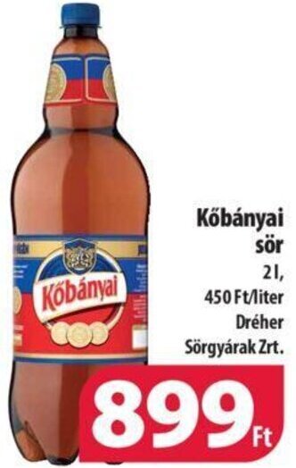 Coop Kőbányai sör 2 l ajánlat