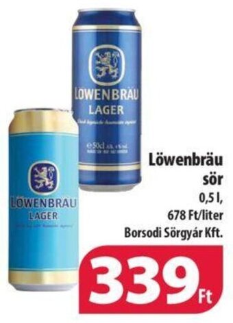 Löwenbräu sör 0,5 l