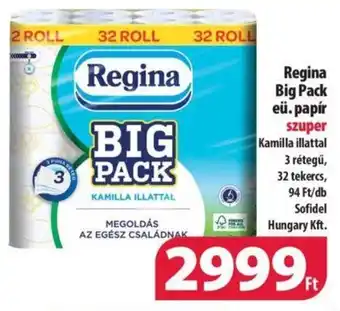 Coop Regina Big Pack eü.papír 32 tekercs ajánlat