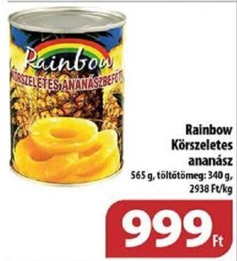 Coop Rainbow Körszeletes ananász 340 / 565 g ajánlat