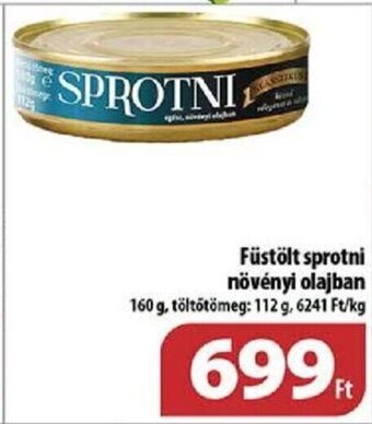 Füstölt sprotni növényi olajban 112 / 160 g