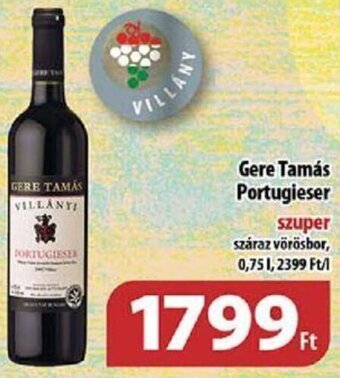 Coop Gere Tamás Portugieser 0,75 l ajánlat