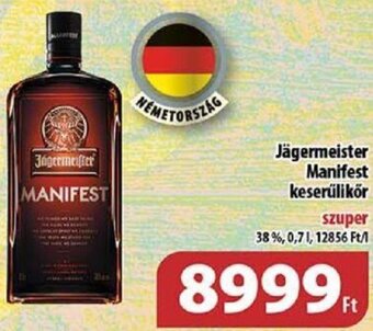 Coop Jägermeister Manifest keserűlikőr 0,7 l ajánlat