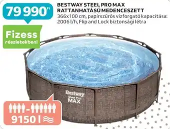 Auchan BESTWAY STEEL PRO MAX RATTANHATÁSÚ MEDENCESZETT 1 db ajánlat
