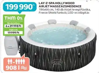 Auchan LAY-Z-SPA HOLLYWOOD AIRJET MASSZÁZSMEDENCE 1 db ajánlat