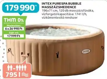 Auchan INTEX PURESPA BUBBLE MASSZÁZSMEDENCE 1 db ajánlat