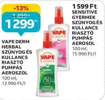 Auchan VAPE DERM HERBAL SZÚNYOG stb. 100 ml ajánlat
