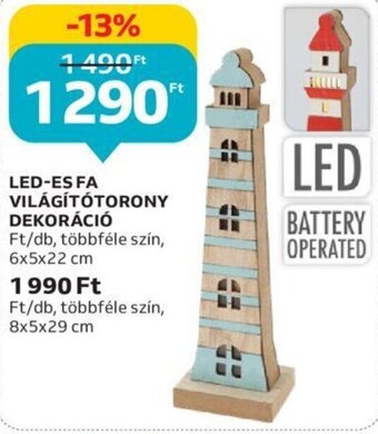 Auchan LED-ES FA VILÁGÍTÓTORONY DEKORÁCIÓ 1 db ajánlat
