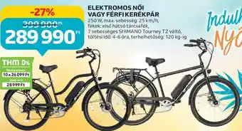 Auchan ELEKTROMOS NŐI VAGY FÉRFI KERÉKPÁR 1 db ajánlat