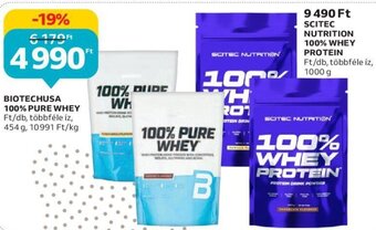 Auchan BIOTECHUSA 100% PURE WHEY 454 g ajánlat