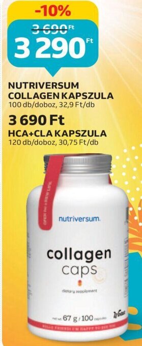 Auchan NUTRIVERSUM COLLAGEN KAPSZULA 100 db ajánlat