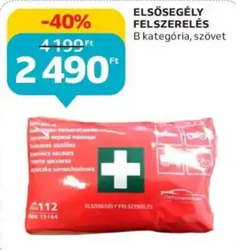 ELSŐSEGÉLY FELSZERELÉS 1 db