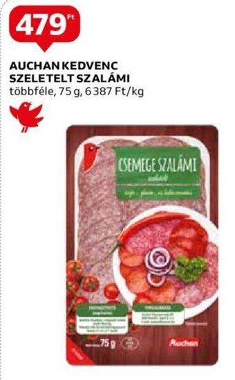 Auchan AUCHAN KEDVENC SZELETELT SZALÁMI 75 g ajánlat