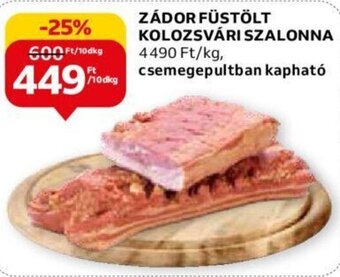 Auchan ZÁDOR FÜSTÖLT KOLOZSVÁRI SZALONNA 10 dkg ajánlat