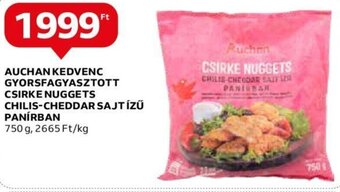 Auchan AUCHAN KEDVENC GYORSFAGYASZTOTT CSIRKE NUGGETS 750 g ajánlat