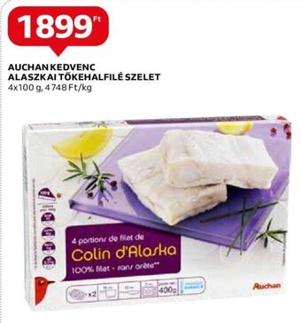Auchan AUCHAN KEDVENC ALASZKAI TŐKEHALFILÉ SZELET 4 x 100 g ajánlat