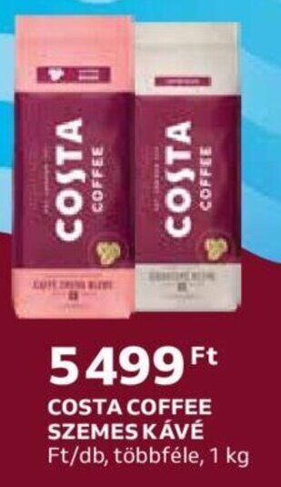 Auchan COSTA COFFEE SZEMES KÁVÉ 1 kg ajánlat
