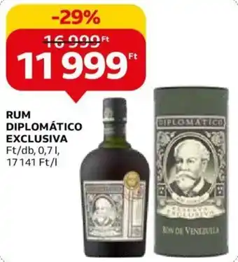 Auchan RUM DIPLOMÁTICO EXCLUSIVA 0,7 l ajánlat