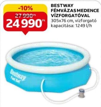 Auchan BESTWAY FÉMVÁZAS MEDENCE VÍZFORGATÓVAL 1 db ajánlat