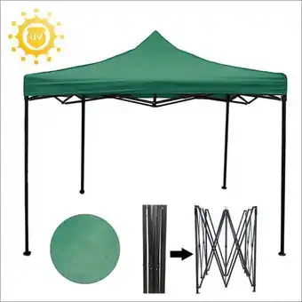 Értékcsökkent - elite garden® prémium erősített összecsukható kerti pavilon, sörsátor, 3x3m - zöld
