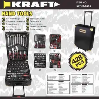 Értékcsökkent - kraft 428 részes racsnis szerszámkészlet fém kofferben kf/ht-1005