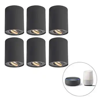 Lámpa és Fény 6 foltos smart sötétszürke készlet wifi gu10-vel - rondoo up ajánlat