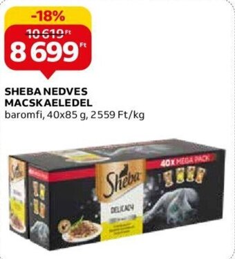 Auchan SHEBA NEDVES MACSKAELEDEL 40 x 85 g ajánlat