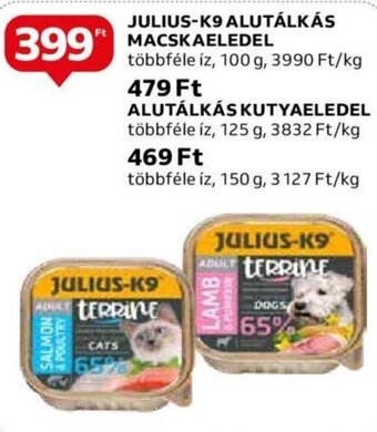 Auchan JULIUS-K9 ALUTÁLKÁS MACSKAELEDEL 100 g ajánlat