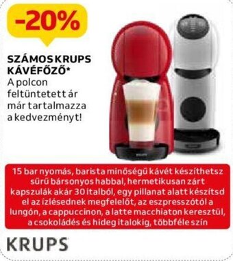 Auchan SZÁMOS KRUPS KÁVÉFŐZŐ ajánlat