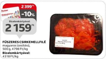 Auchan FŰSZERES CSIRKEMELLFILÉ 500 g ajánlat