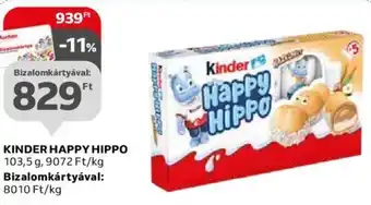Auchan KINDER HAPPY HIPPO 103,5 g ajánlat