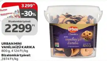 Auchan URBAN MINI VANÍLIAÍZŰ KARIKA 800 g ajánlat