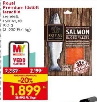 Spar Royal Prémium füstölt lazacfilé 100 g ajánlat
