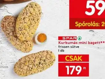 Spar SPAR Kurkumás mini bagett 1 db ajánlat