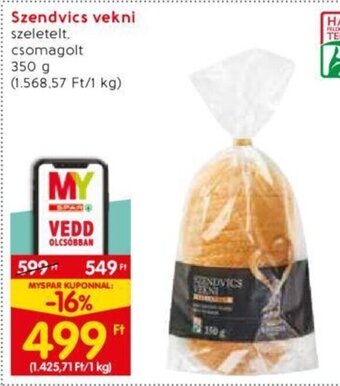 Spar Szendvics vekni 350 g ajánlat