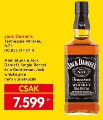 Spar Jack Daniel's 0,7 l ajánlat