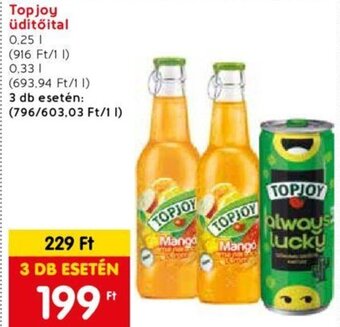 Spar Topjoy üdítőital 0,25 / 0,33 l ajánlat