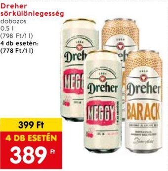 Spar Dreher sörkülönlegesség 0,5 l ajánlat