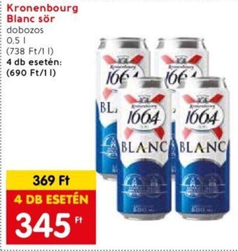 Spar Kronenbourg Blanc sör 0,5 l ajánlat