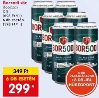 Spar Borsodi sör 0,5 I ajánlat