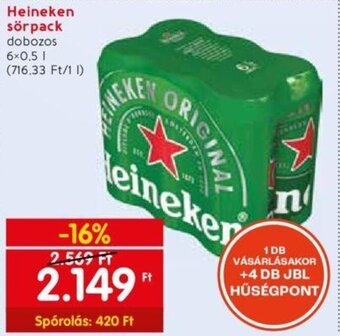 Spar Heineken sörpack 6 x 0,5 l ajánlat