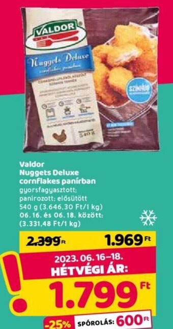 Spar Valdor Nuggets Deluxe cornflakes panírban 540 g ajánlat