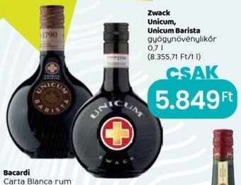Spar Zwack Unicum, Unicum Barista 0,7 l ajánlat
