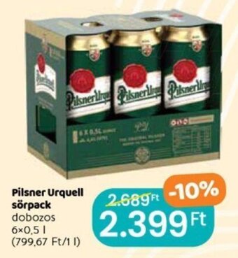 Spar Pilsner Urquell sörpack 6 x 0,5 l ajánlat