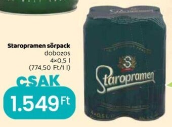 Spar Staropramen sörpack 4 x 0,5 I ajánlat