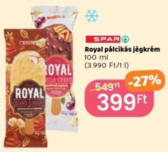 Spar SPAR Royal pálcikás jégkrém 100 ml ajánlat