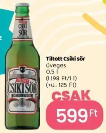 Tiltott Csíki sör 0,5 l