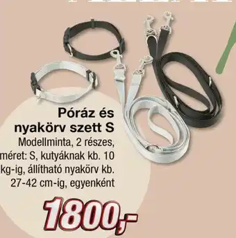 Kik Póráz és nyakörv szett S 2 részes ajánlat